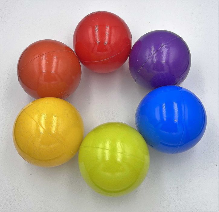 Plastikowe piłeczki piłki kulki - zestaw letni 200szt. 7cm