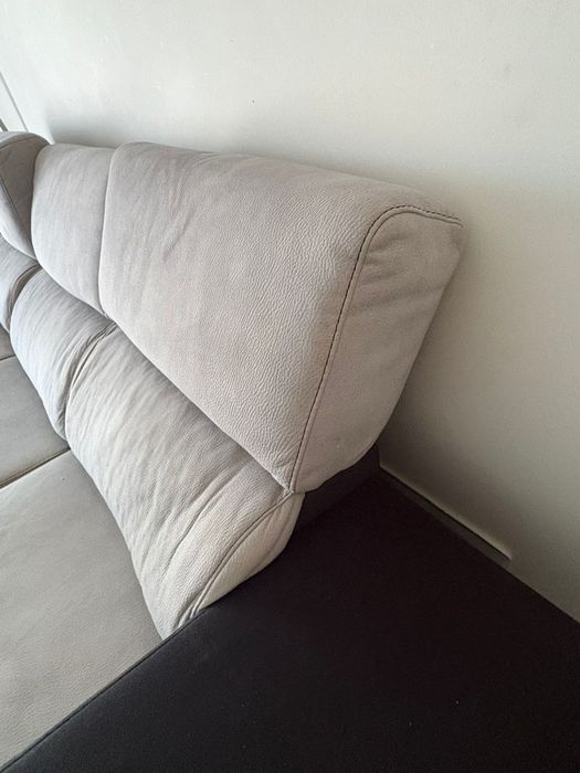 Sofá cordoba com chaise longue e 4 puffs como novo