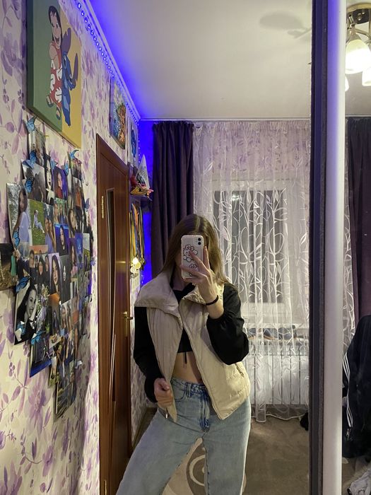 Желетка жіноча весняна, розмір xs, колір молочний