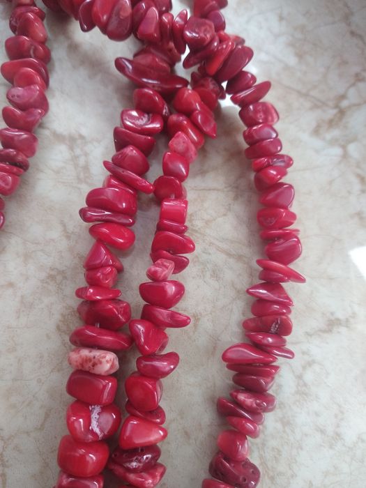 Намисто з червоних коралів, бусы, ожерелье
