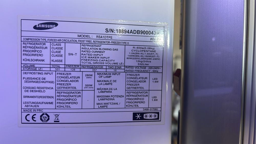 Frigorifico americano samsung e congelador Arca Vertical Balay