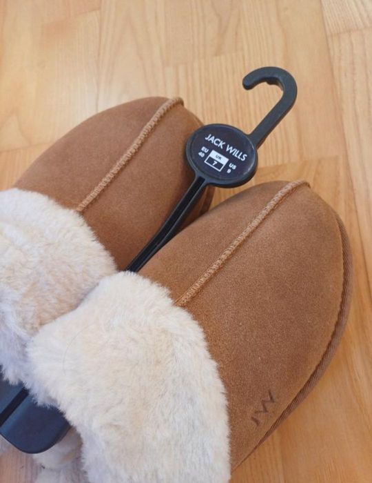 Замшевые натуральные мюли jack wills тапочки джек вилл беж
