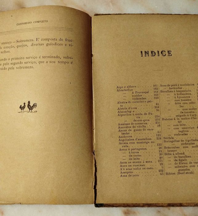 Raro Livro de Culinária - Ano de 1898