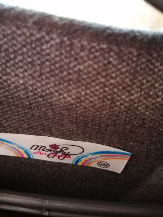 Vestido de malha cinzento