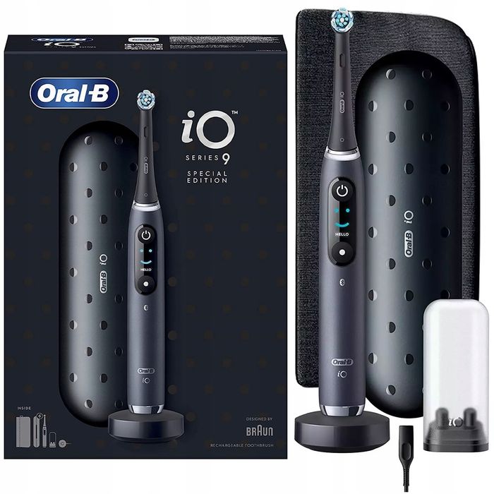 szczoteczka magnetyczna oral-b io series 9 black onyx kompletna opis