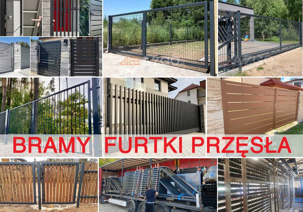 Panele ogrodzeniowe Panel 2D 3D siatkowe płot podmurówka słupki