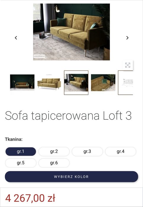 Kanapa, sofa loft piekna jak nowa miodowa