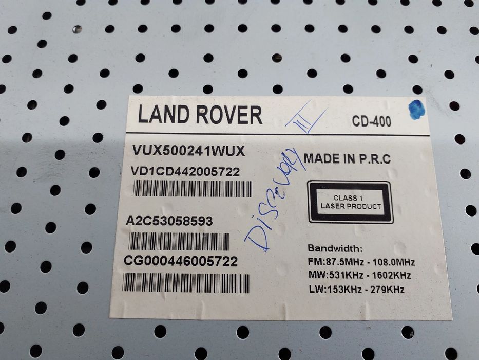 Rádio / auto-rádio LAND ROVER Discovery III (L319)