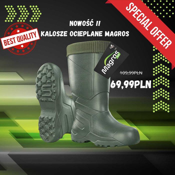 Lekkie Kalosze Ocieplane Piankowe MagrosBHP