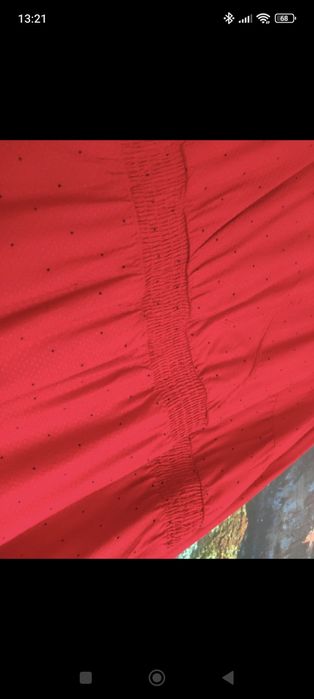 Bluzka serek, czerwona w kropki 6xl