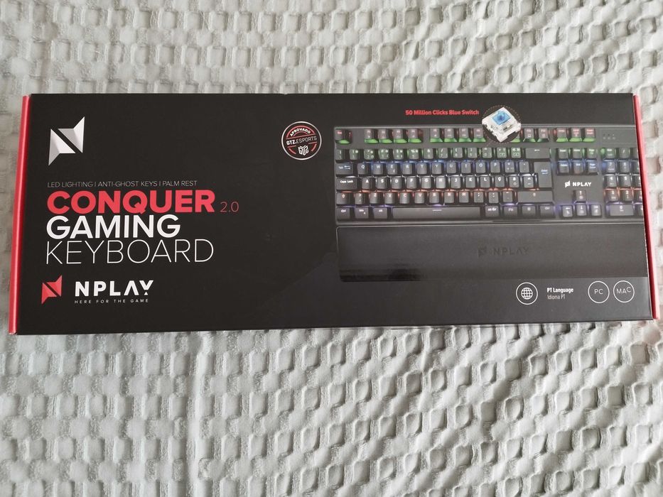 Teclado Gaming NPLAY Conquer 2.0 (Mecânico - Português - Preto)