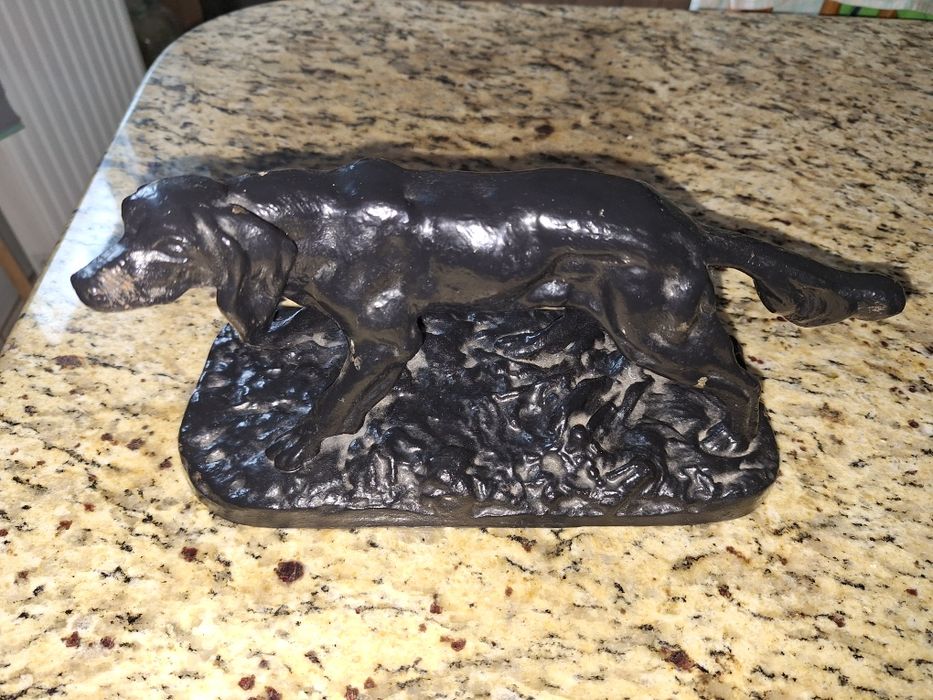 Figurka żeliwo pies, myślistwo