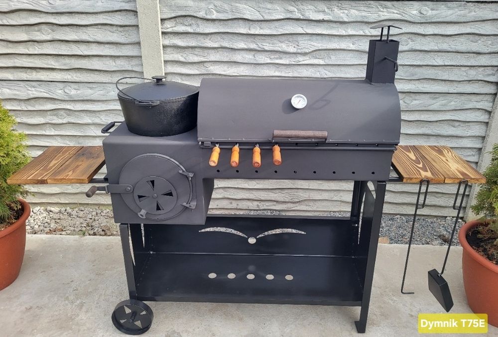 • 5мм! Усилення! ВІД ЗАВОДУ! Мангал Барбекю з пічкою під Казан /Смокер