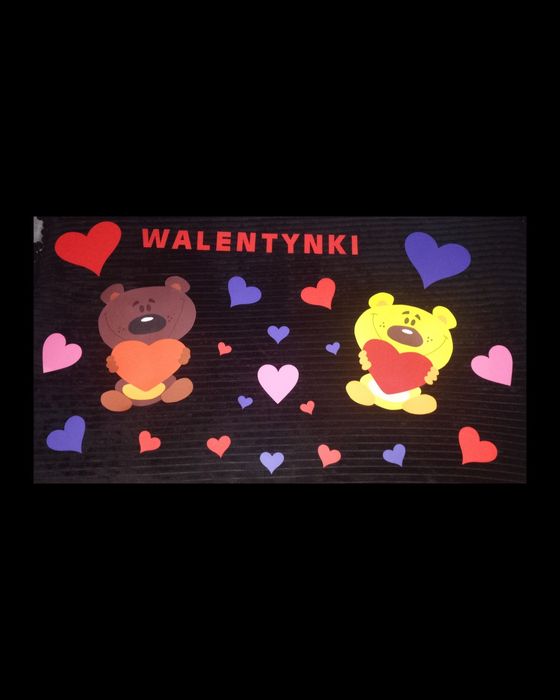 Walentynki (wzór dwa misie) XXL - gazetka, dekoracja