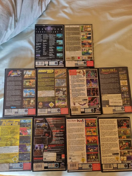 Caixas de jogos sega saturn