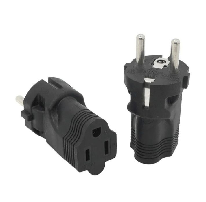 Переходник адаптер с американской вилки на Евро.250В/16А.