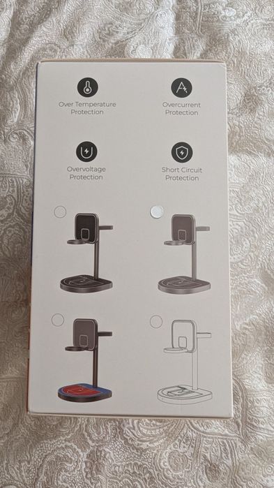 KUXIU 3-Point Power Creative 3-in-1 MagSafe Charging Stand - Gray
