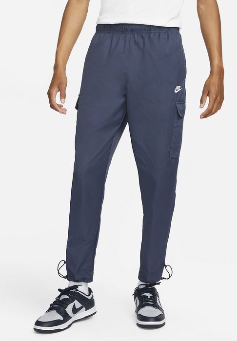 Spodnie bojówki niebieskie z logo Nike XS