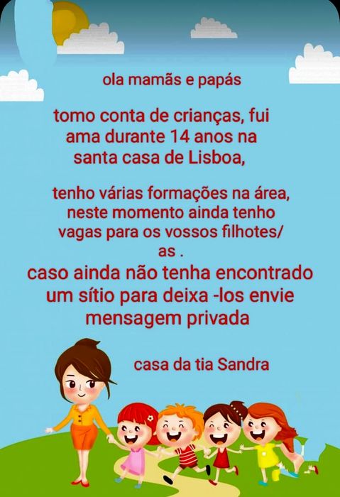 Ama , tomo conta de crianças