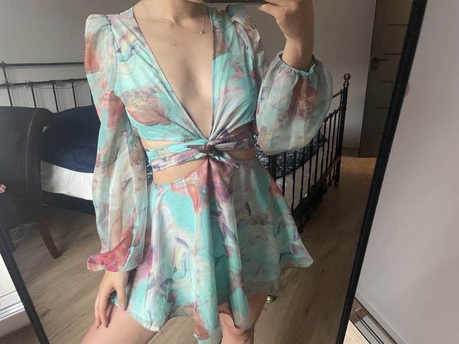 Komplet bluzka spodenki shein kombinezon