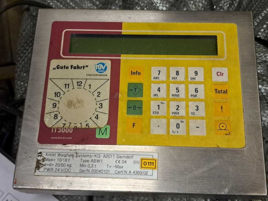 Terminal wagowy KWS IT-3000 (Krickl Weighing Systems)