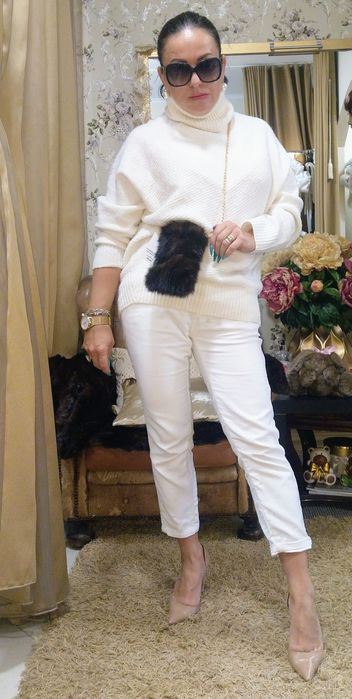 Capa p. Telemóvel em pêlo verdadeiro de Vison