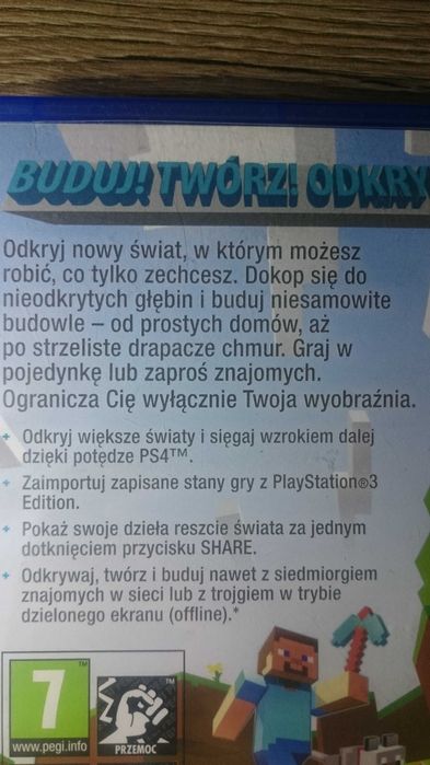 minecraft ps4 playstation 4 PL lego spiderman marvel rayman PS4