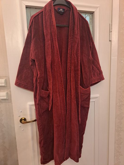 Szlafrok Bordowy STAFFORD gruba frotte