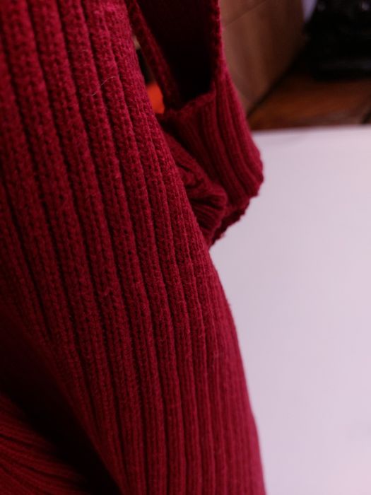 В'язаний топ футболка cop copine vintage cut out knitted ribbed t-shir