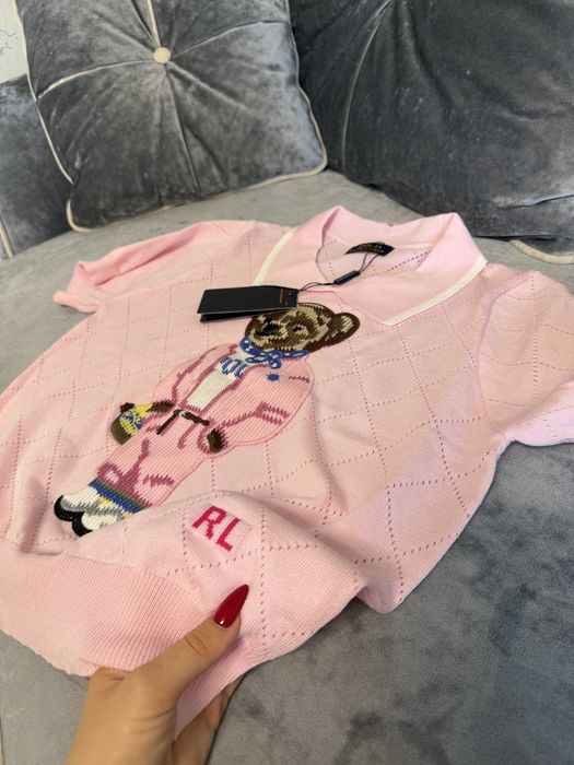 Поло футболка Ralph Lauren с мишкой