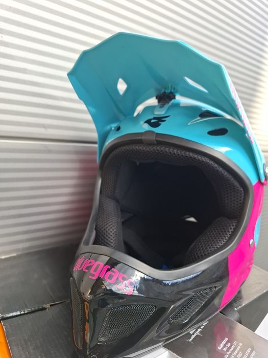Kask rowerowy fullface ze szczęką dh BMX enduro bluegrass Explicit L