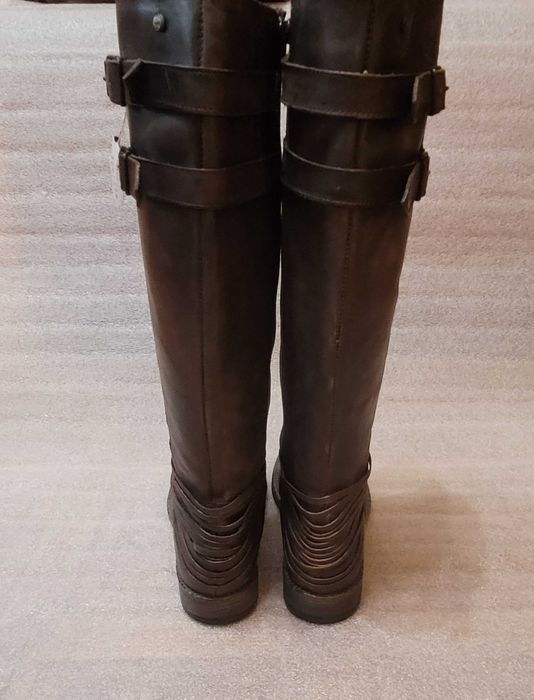 Новые кожаные  сапоги, р.41, осень