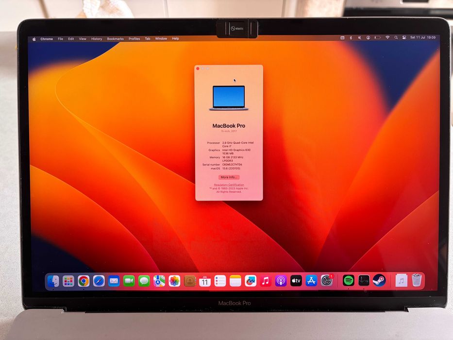 MacBook Pro 15" Retina (2017) - i7 2.9GHz - 16GB RAM - 500GB SSD