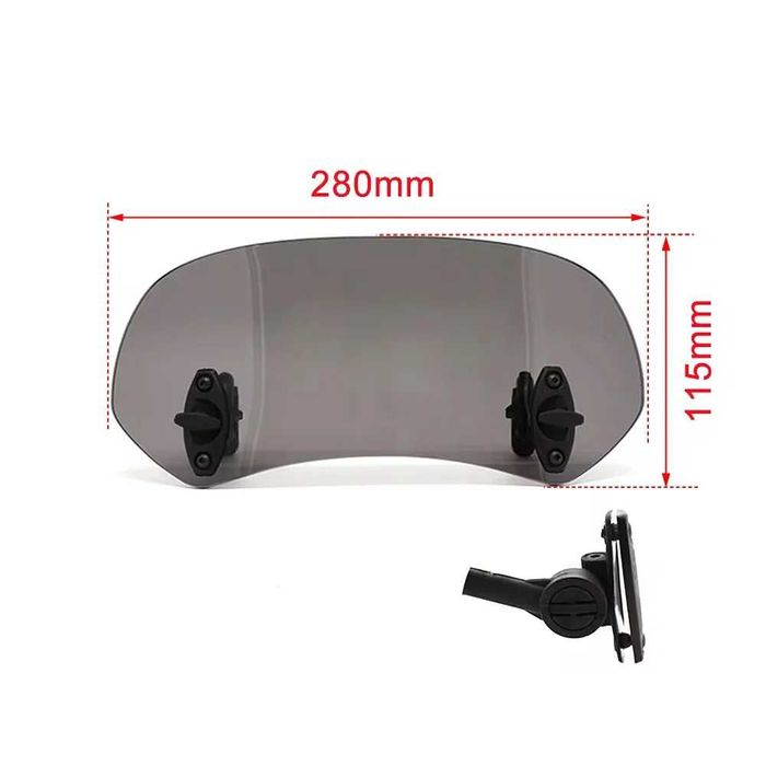 Extensão Universal para Parabrisas de Moto Ajustável com Furação
