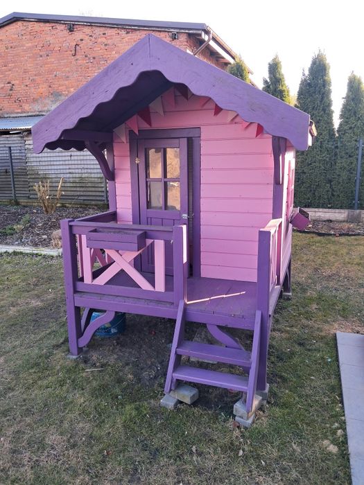 Drewniany domek dla dzieci do ogrodu Zarezerwowane