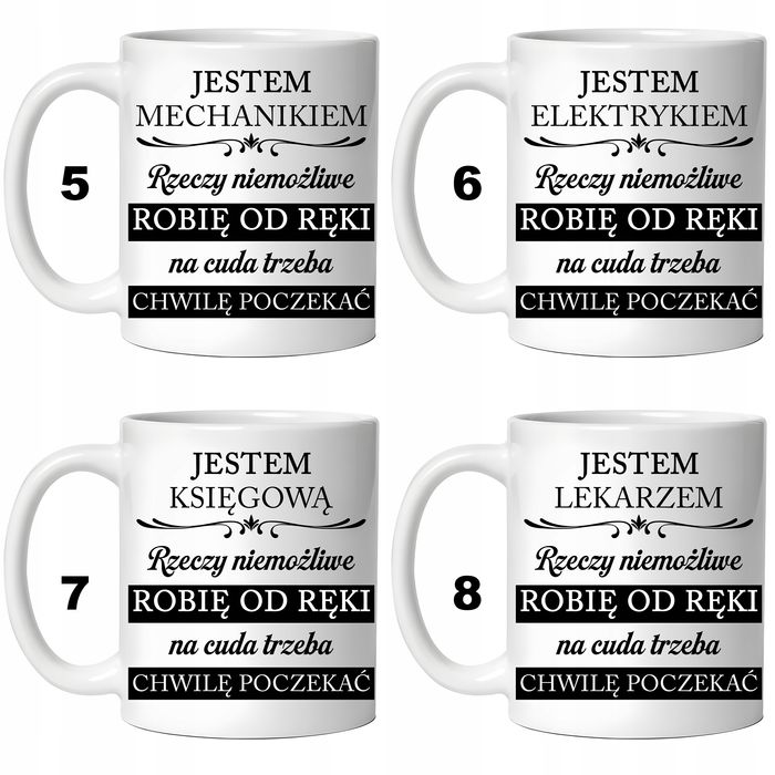 Kubek Prezent Dla Programisty Rzeczy Niemożliwe Robię Od Ręki