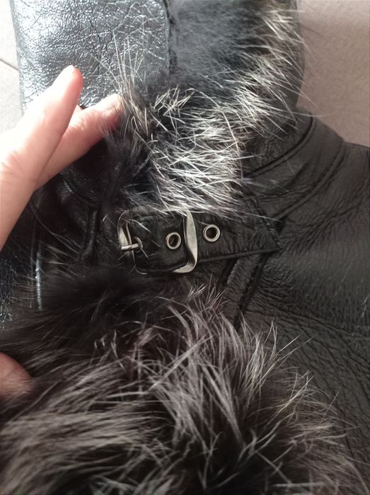 Дублёнка женская натуральная чёрная 44 р. Турция