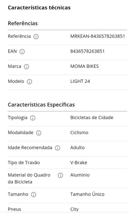 Bicicleta moma dobrável nova