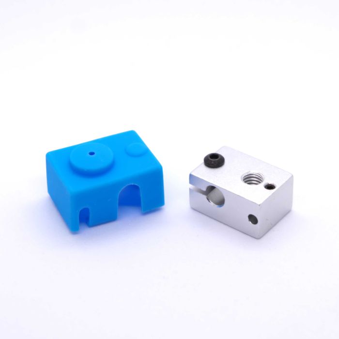 Blok grzejny drukarki 3d (heatblock) z osłoną silikonową E3D V6 - nowy