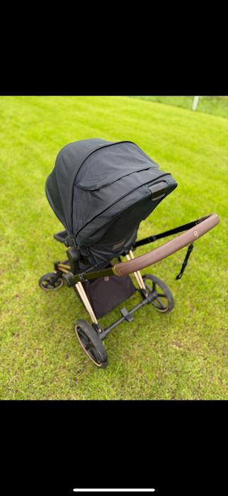 Cybex Priam 2.0 Gold Rose czarny wózek spacerówka gondola adaptery