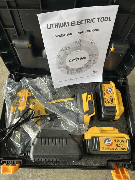 Maquina impacto grande ultra potente 1200 newton/m bateria litio 5amp