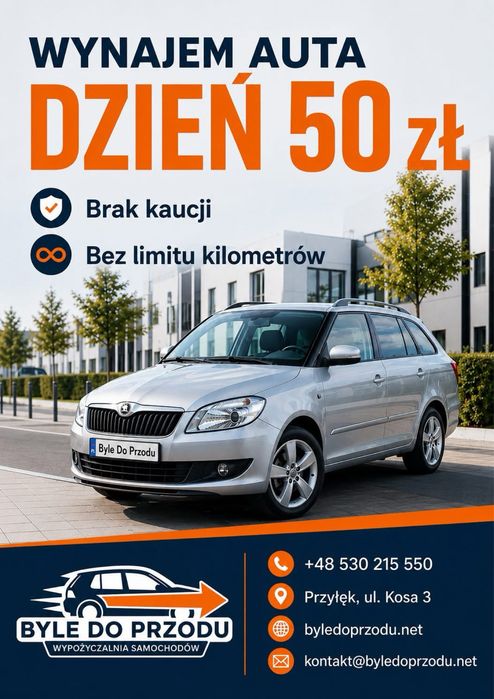 Wynajem samochodu 50zł dzień Nowy Tomyśl