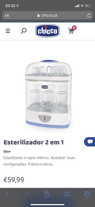 Esterilizador 2 em 1 Chicco