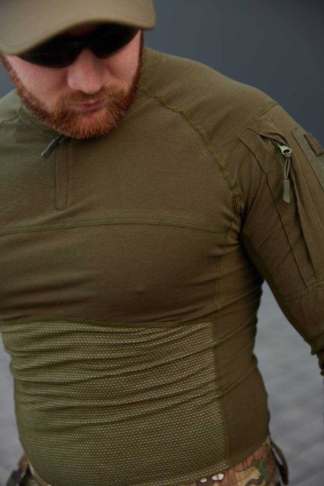 Тактична військова чоловіча бойова сорочка убакс Tactical Олива S-3XL