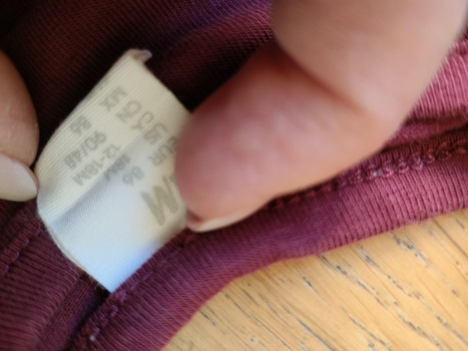 Sukienka H&M tułowia 86 bordowa