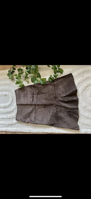 skorzana spodnica midi vintage