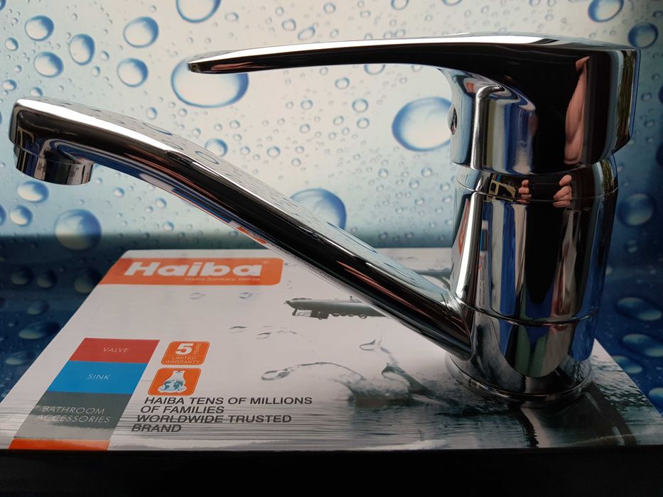 Смеситель змiшувач для умывальника Haiba Hermes 004 излив 15 см латунь