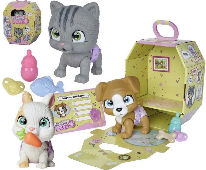 5953051 Пампер Петс Кошеня, 5953052 Зайченя, 5953050 Цуценя Simba