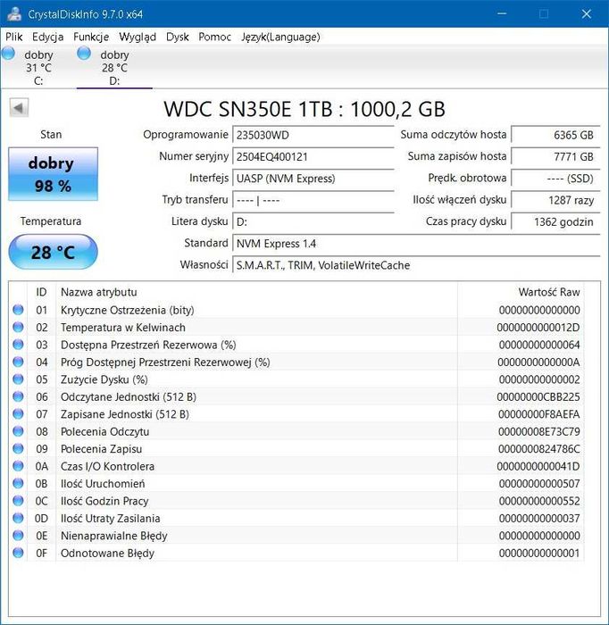Dysk SSD zewnętrzny SanDisk Portable 1TB USB 3.2