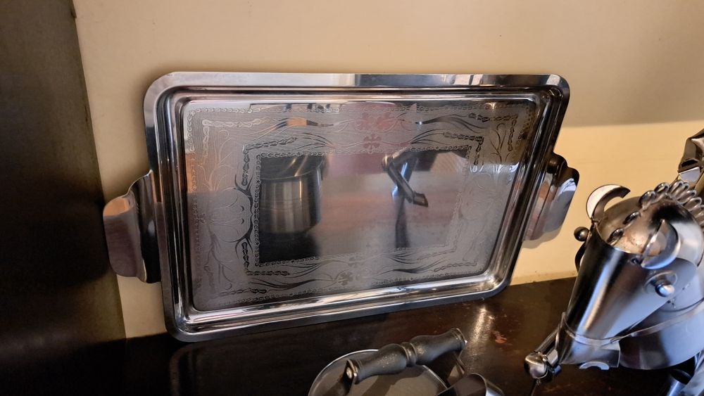 Tabuleiro metal antigo